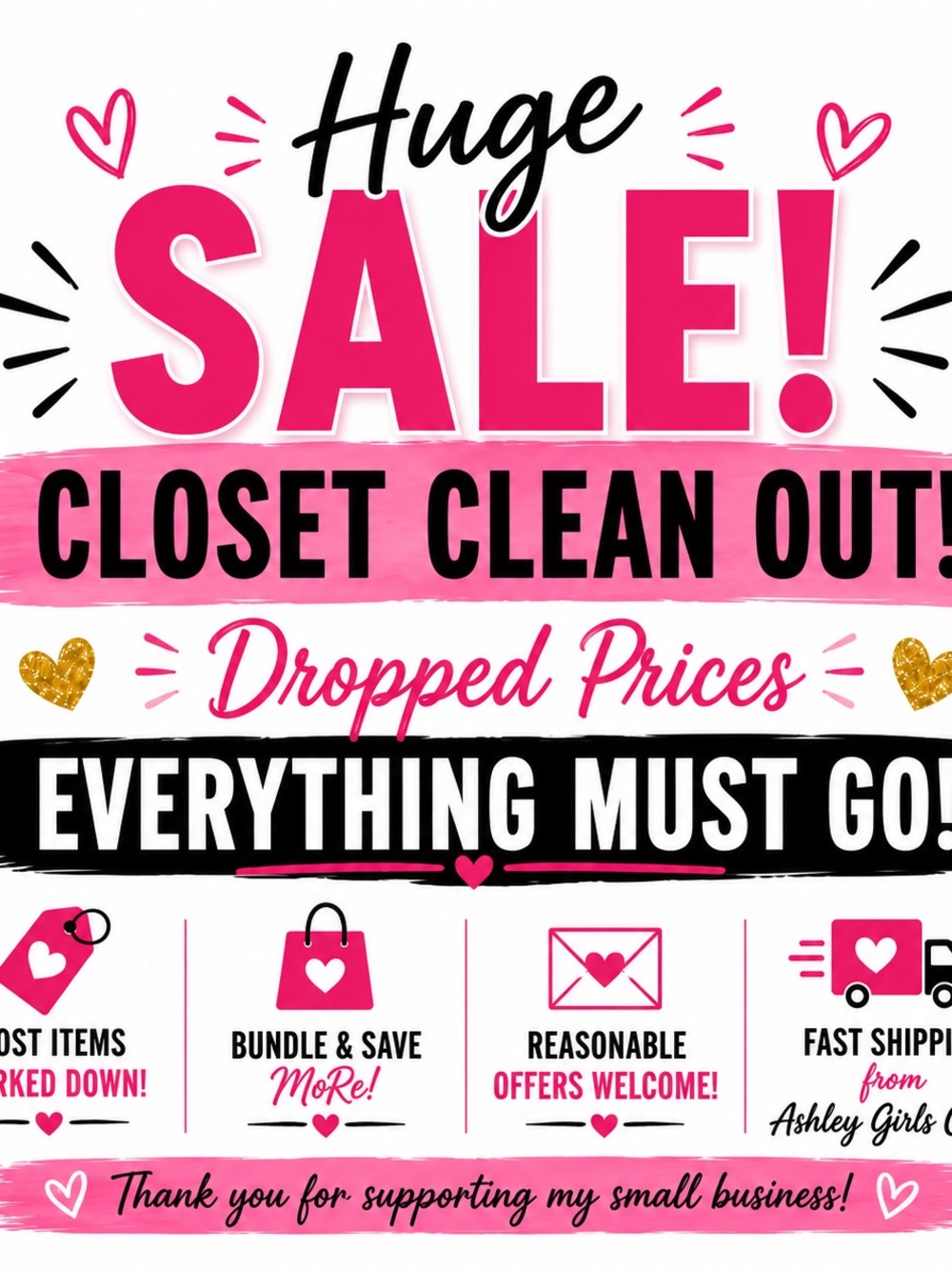 🎉 Huge Closet Clean Out Sale | Prices Dropped | Everything Must Go